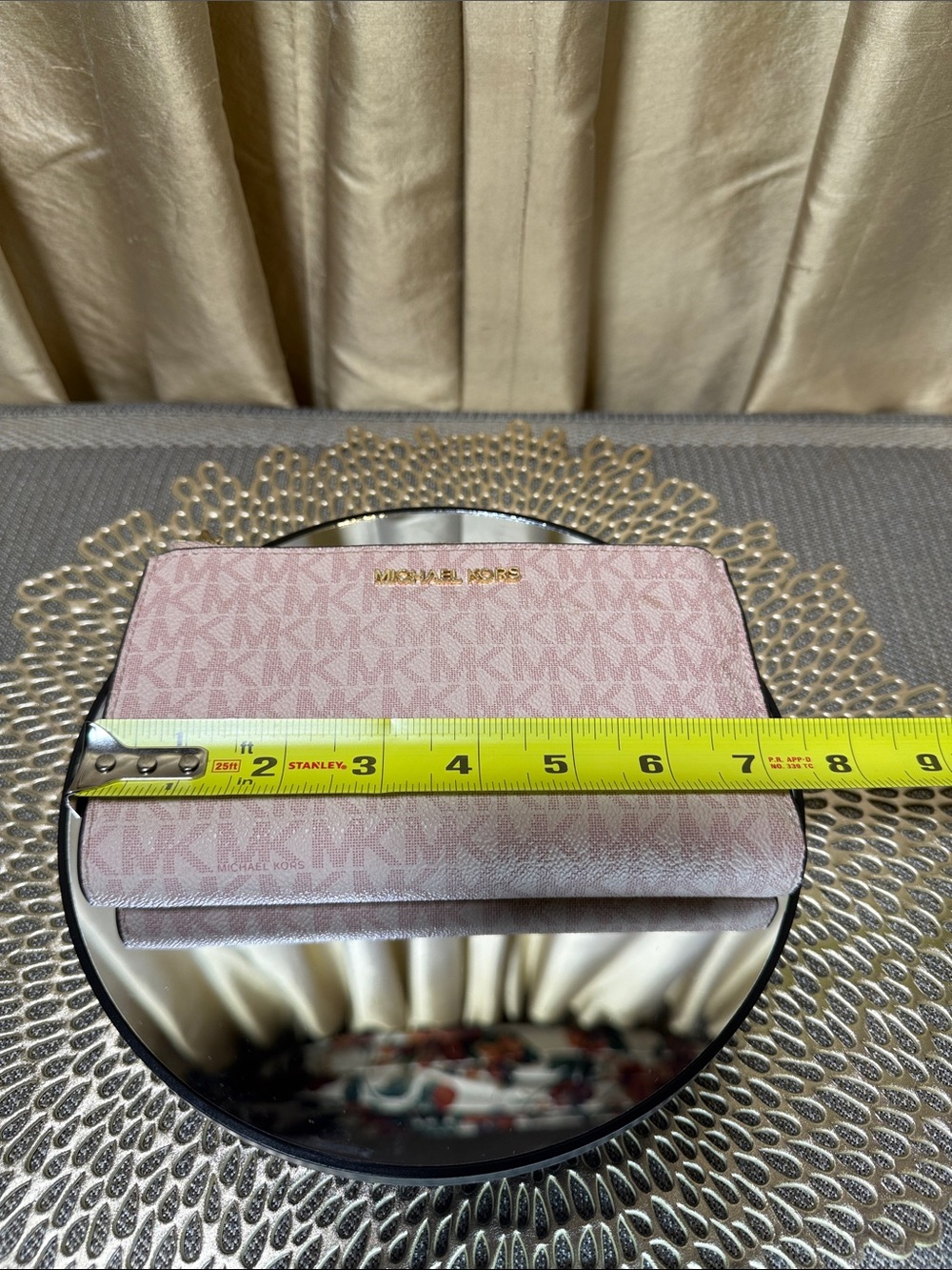 Michael Kors Blush Pink Signature Double Zip Wallet - Picture 10 of 11